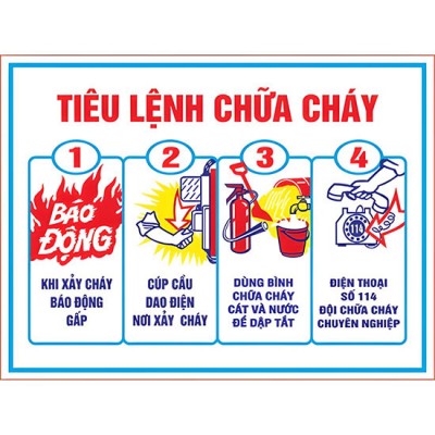 Bảng tiêu lệnh phòng cháy và chữa cháy