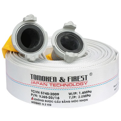 Vòi chữa cháy DN65 kèm khớp nối GOST TOMOKEN VJ65-10/16