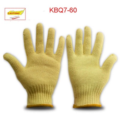 Găng tay chống cắt bằng vải dệt kim Para-aramid CASTONG KBQ7-60
