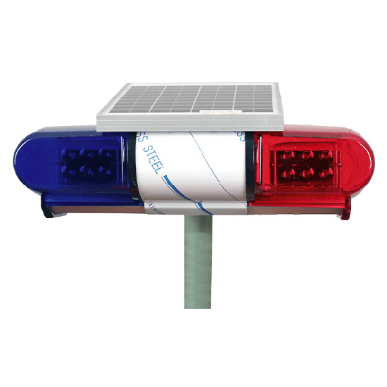 Thanh đèn cảnh báo năng lượng mặt trời xanh đỏ Mini CPJD-1001-LED