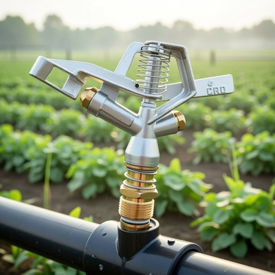 Béc tưới phun mưa 2 tia cánh đập 360 độ ren ngoài 21-27 BB-998