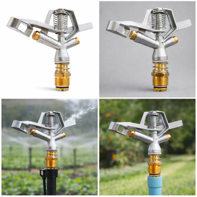 Béc tưới phun mưa 2 tia cánh đập 360 độ ren ngoài 21-27 BB-998