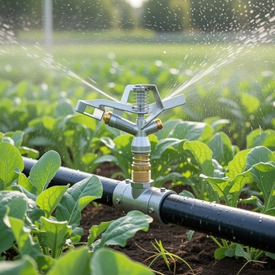 Béc tưới phun mưa 2 tia cánh đập 360 độ ren ngoài 21-27 BB-998