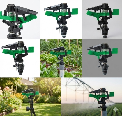 Béc tưới cánh đập chỉnh góc xoay 360 độ kiểu Taiwan ren ngoài 21mm B-121X