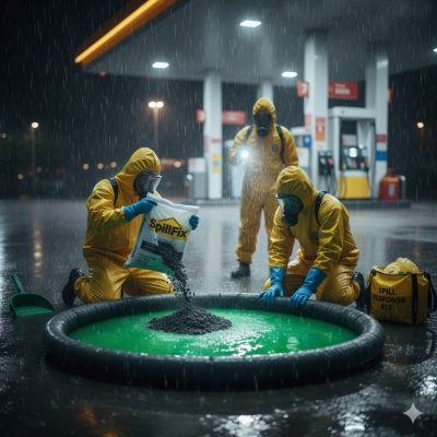 Bộ ứng phó nhanh dầu và hóa chất tràn vãi 30L PetroChemical Spill Kit PC117