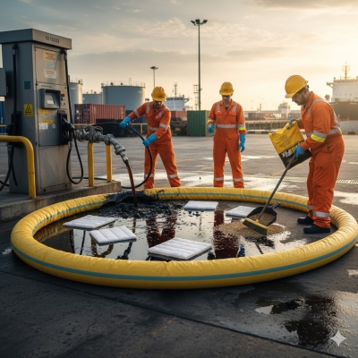 Bột thấm dầu và thấm hóa chất trền nền sàn 15l Spillfix SPL-15L