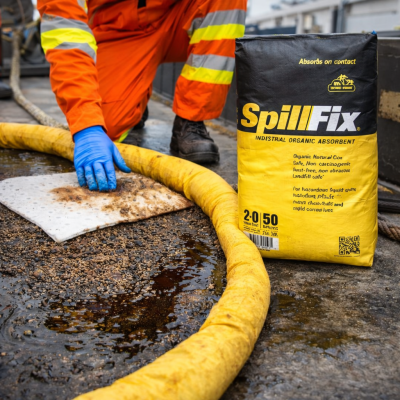 Bột thấm dầu và thấm hóa chất trền nền sàn 15l Spillfix SPL-15L