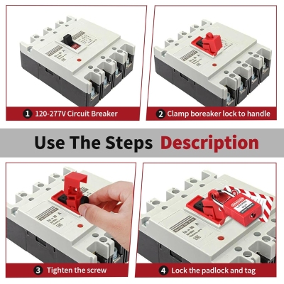 Khóa cầu dao MCCB 120V–230V dạng clamp-on PROLOCKEY CBL11