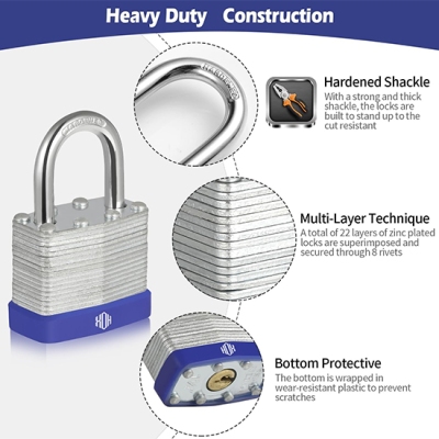 Ổ khóa nhiều lớp chống thấm bằng thép còng khóa 63mm PROLOCKEY LP05