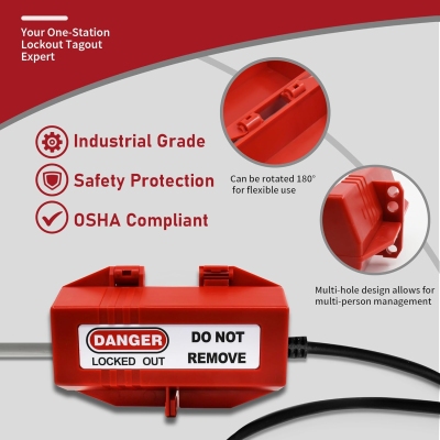 Khóa LOTO Phích Cắm Điện Công Nghiệp 220V-500V PROLOCKEY EPL01M