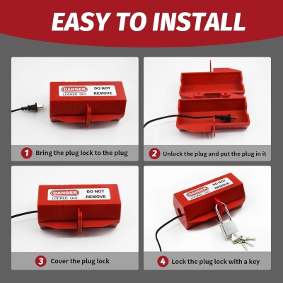 Khóa LOTO Phích Cắm Điện Công Nghiệp 220V-500V PROLOCKEY EPL01M