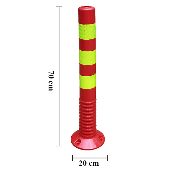 Trụ phân làn đường PVC 3 vòng phản quang 70cm GT.75A